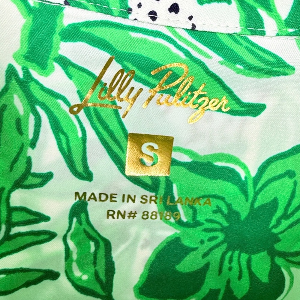 Lilly Pulitzer  Kindra Dress in Fiddle Leaf Green Lil Escape Plan Size Sam - Picture 2 of 11